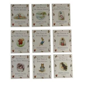Beatrix Potter Lot Of 9 The Tale of Peter Rabbit Library Vintage Hardcover Books